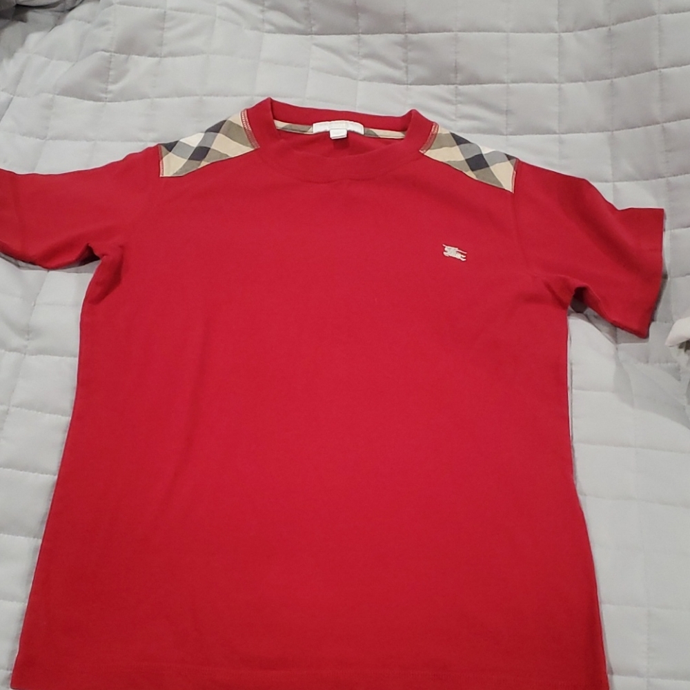 red boys 12y Burberry shirt